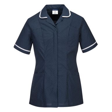 Stretch Classic Care Home Tunic, L, R, Navy
