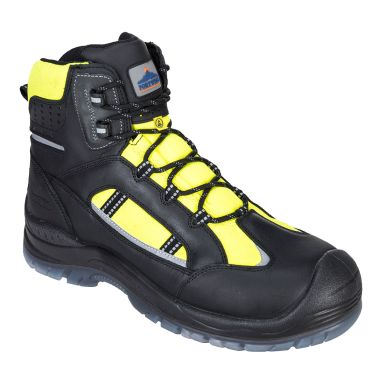 Portwest Compositelite Retroglo Hi-Vis Boot S3 WR ESD, 40, R, Yellow