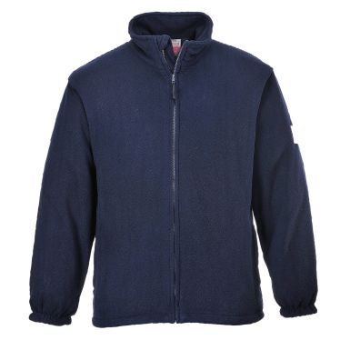 Flame Resistant Anti Static Fleece, L, R, Navy