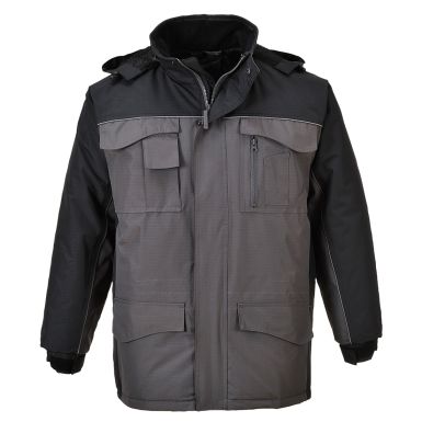 RS Parka Jacket, L, R, Black/Grey