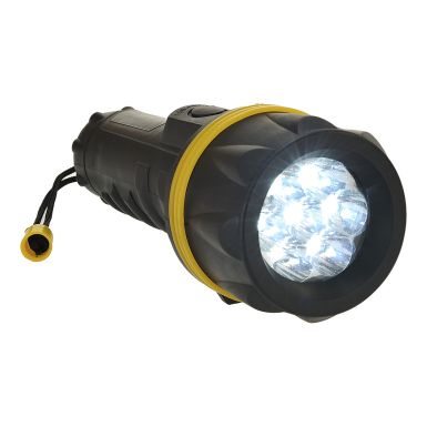 7 LED Rubber Torch , , R, Yellow/Black