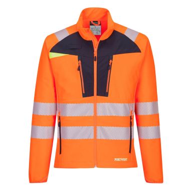 DX4 Hi-Vis Lightweight Mid Layer, 4XL, R, Orange/Black