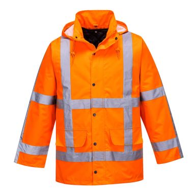 RWS Hi-Vis Winter Traffic Jacket , 4XL, R, Orange