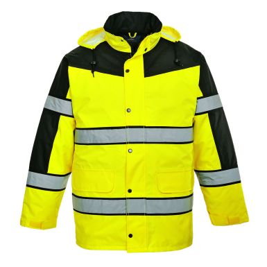 Hi-Vis Contrast Winter Classic Jacket , L, R, Yellow