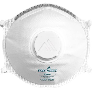 FFP3 Valved Dolomite Light Cup Respirator (Pk10), , R, White