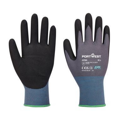 NPR Pro Nitrile Foam, L, R, Black/Grey