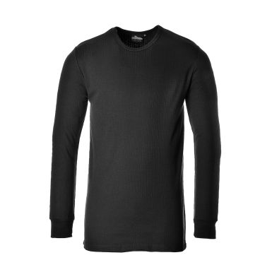 Thermal T-Shirt Long Sleeve, 4XL, R, Black