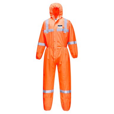 VisTex SMS Coverall Type 5/6 (Pk50), L, R, Orange
