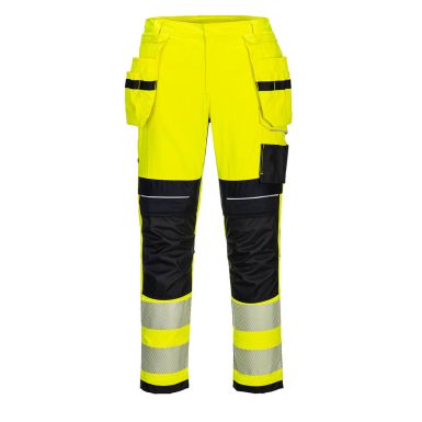 PW3 FR Hi-Vis Holster Trousers, 28, R, Yellow/Black