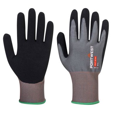 CT Cut D18 Nitrile Glove, L, R, Grey/Black