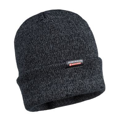 Insulated Reflective Knit Beanie, , R, Black