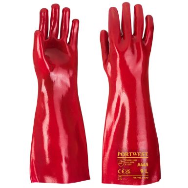 Grip 12 PVC Gauntlet 45cm, XL, R, Red
