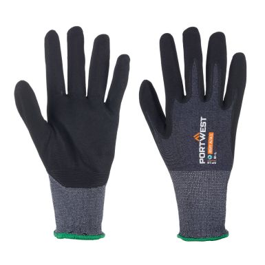 SG Grip15 Eco Nitrile Glove (Pk12), L, R, Grey/Black