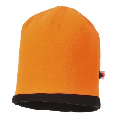 Reversible Hi-Vis Beanie Hat, , R, Orange/Black