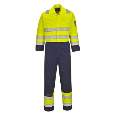 Hi-Vis Modaflame Coverall, 4XL, R, Yellow/Navy