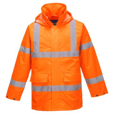 Hi-Vis Rain Lite Traffic Jacket , L, R, Orange
