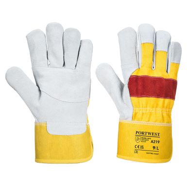 Classic Chrome Rigger Glove, XL, E, Yellow/Red