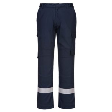 Bizflame Work Lightweight Stretch Panelled Trousers, L, R, Navy