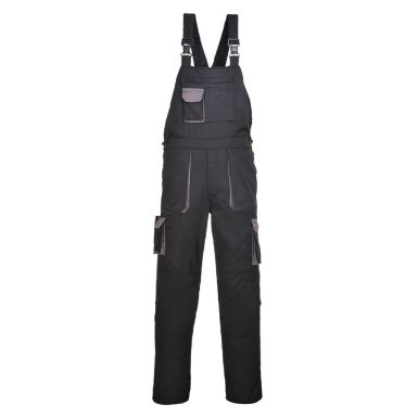 Portwest Texo Contrast Bib and Brace, 4XL, R, Black