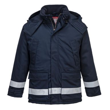 FR Anti-Static Winter Jacket, L, R, Navy
