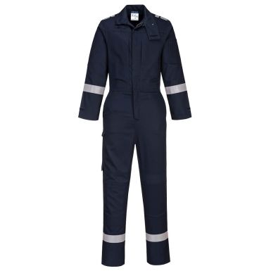 Bizflame Work Stretch Panelled Coverall , L, R, Navy