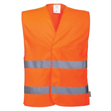 Hi-Vis Two Band Vest , 4X/5X, R, Orange