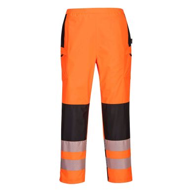 PW3 Hi-Vis Women's Rain Trousers, L, R, Orange/Black