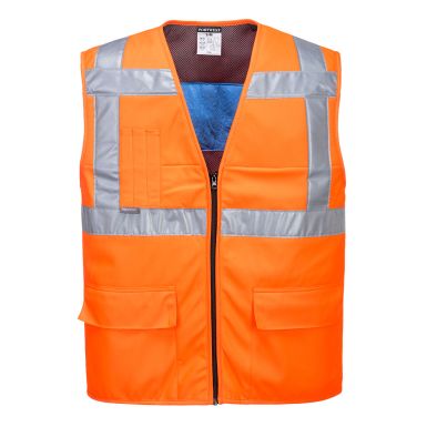 Hi-Vis Cooling Vest, L/XL, R, Orange