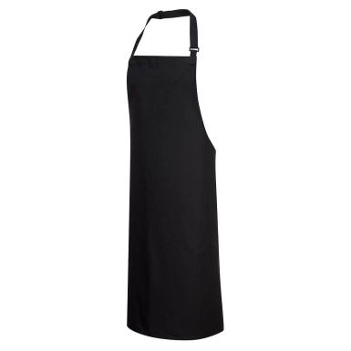 Cotton Bib Apron, , R, Black