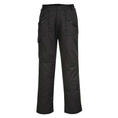Action Trousers With Back Elastication, L, R, Black