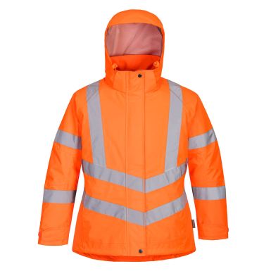 Hi-Vis Women's Winter Jacket, L, R, Orange