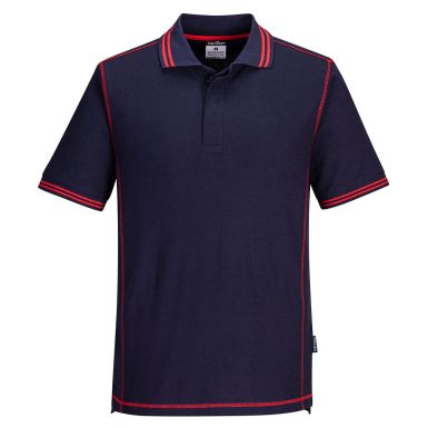 Essential Two Tone Polo Shirt, L, E, Navy/Red