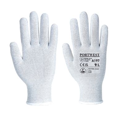 Antistatic Shell Glove, L, R, Grey