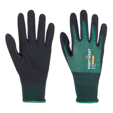 SG Cut B18 Eco Nitrile Glove (Pk12), L, R, Green/Black