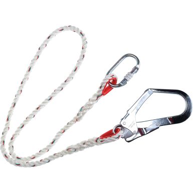 Single 1.5m Restraint Lanyard, , R, White