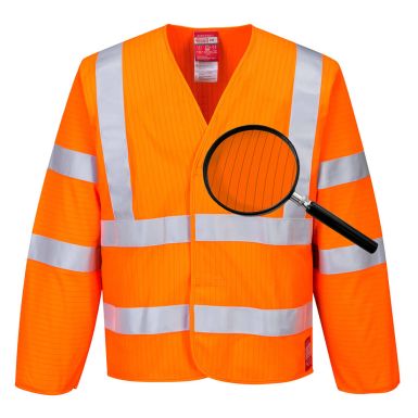 Hi-Vis Anti Static Jacket - Flame Resistant, L/XL, R, Orange